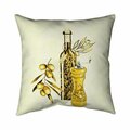 Begin Home Decor 26 x 26 in. Olive Oil & Pepper-Double Sided Print Indoor Pillow 5541-2626-GA12